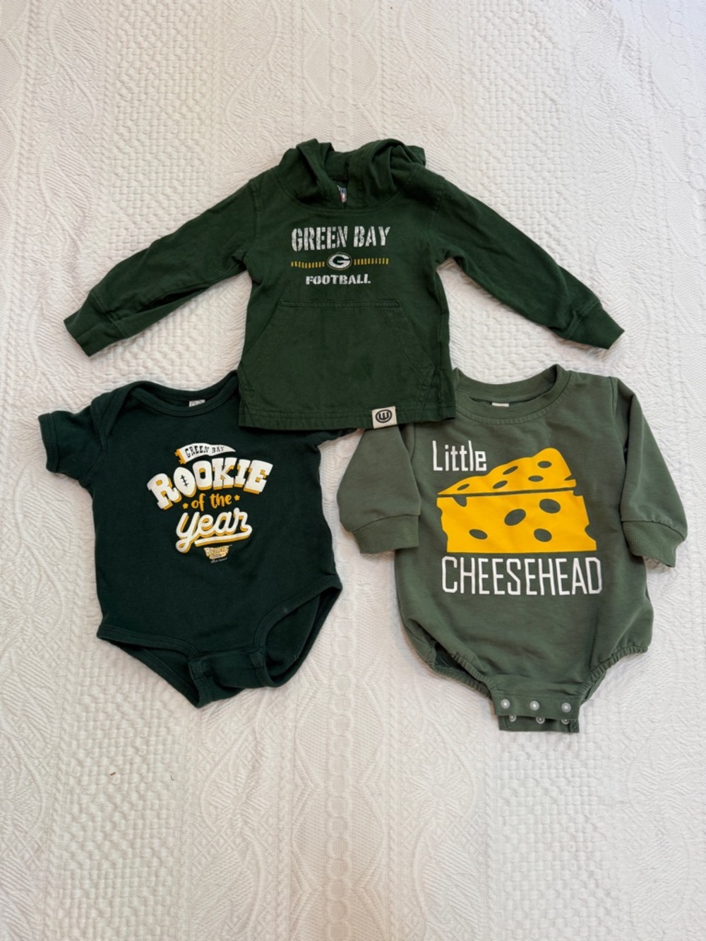 Green Bay Packers Baby Clothes Lot 6 9 12 Months NFL